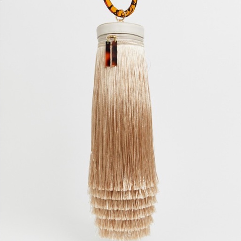 🎊ISO🎊 ASOS fringe handbag with natural handle